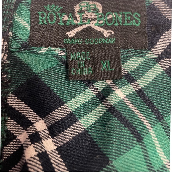 Royal bones by Tripp Y2K Plaid Green Skirt size XL - Picture 3 of 4